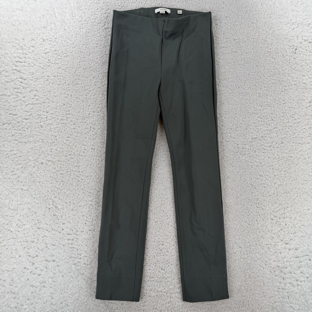 Vince Womens XS Gray Knit Skinny Dress Pants Elastic Waist Ankle Slit VX03921117